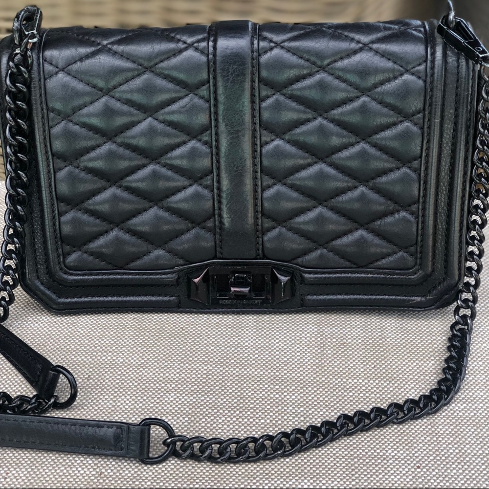 Rebecca Minkoff Love Quilted Black Crossbody